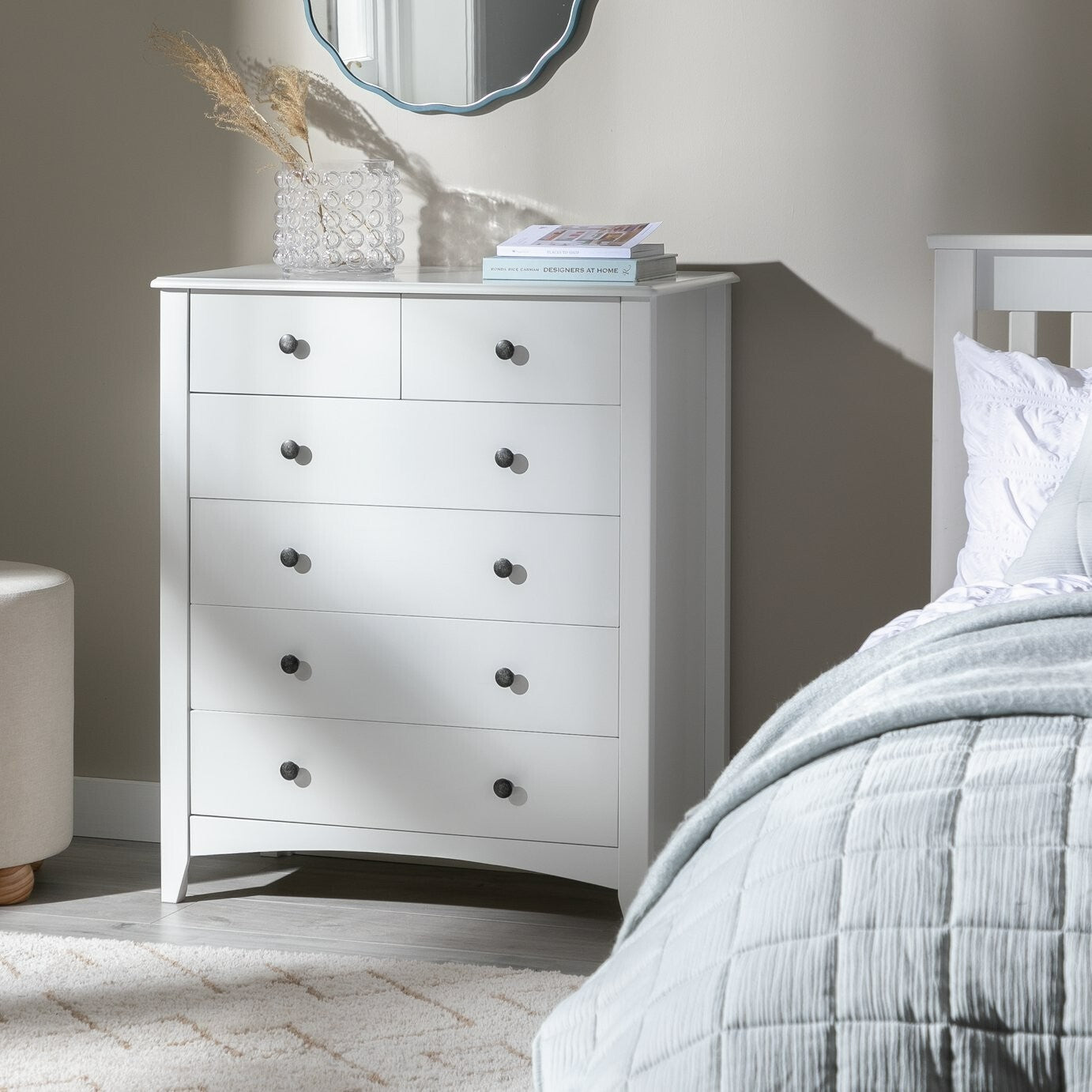 Habitat Minato Slim 4+2 Drawer Chest - White