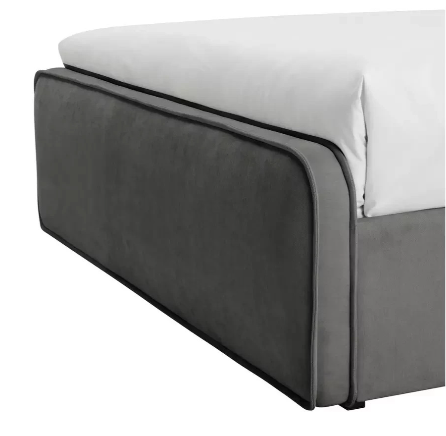 Ruxley Kingsize End Drawer Storage Bed - Grey | Stylish Sleep Space