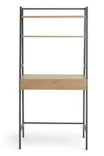 Home Loft Living 1 Drawer Ladder Office Desk Oak | Wooden Home Office Desk