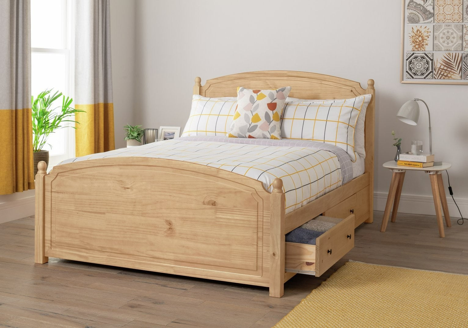 Home Emberton Kingsize Wooden Bed Frame - Pine | Warm Country Style Bad