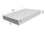 Yani Kingsize Metal Bed Frame - White With Kingsize 1000 Pocket Sprung Mattress