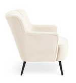 Home Liora Velvet Armchair Natura | Velvet Accent Chair Living Room Lounge