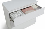 Jenson 3 Drawer Chest - Matte White | Bedroom storage unit white