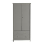 Brooklyn 2 Door 2 Drawer Wardrobe - Grey | Fashion Clothing Organization