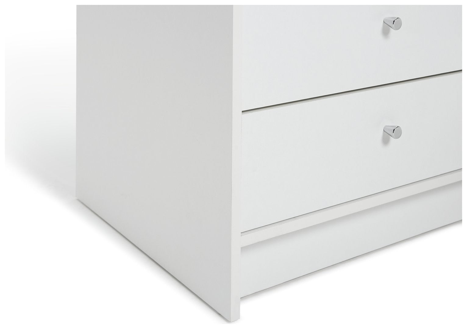 Home Malibu 2 Door 3 Drawer Mirror Wardrobe - White | Modern white wardrobe