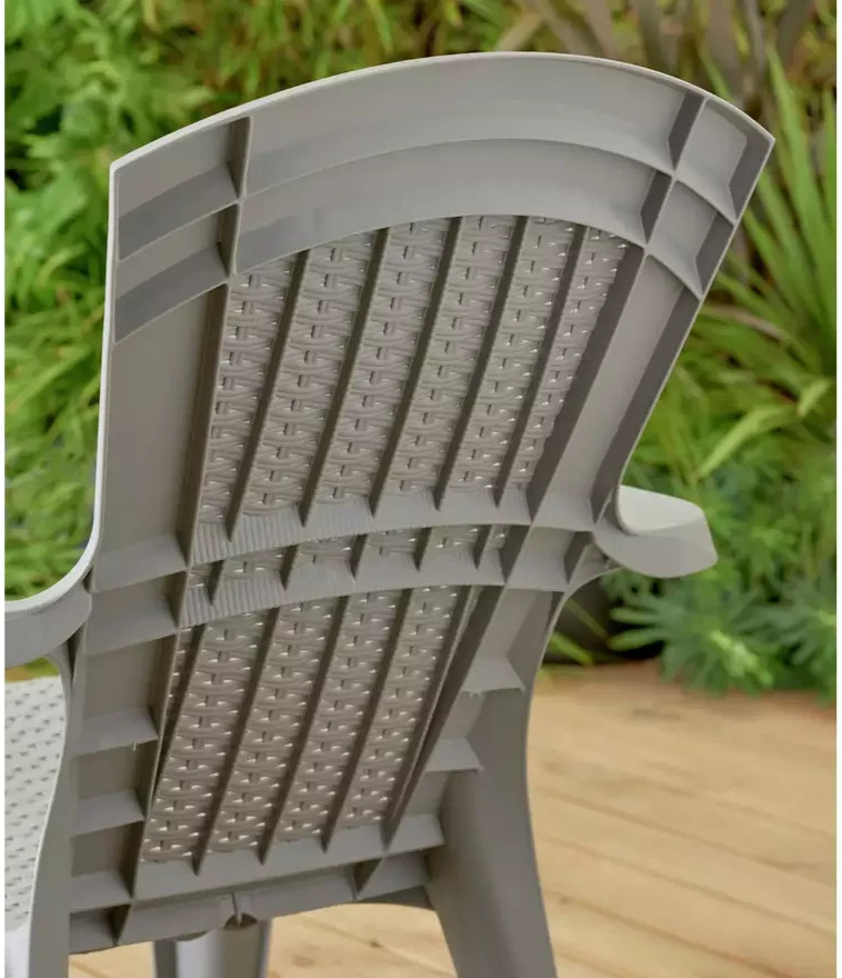 Home Baltimore 2 Seater Plastic Garden Bistro Set | Outdoor Patio Table & Chairs