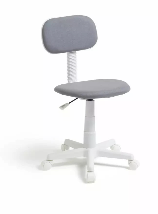 Home Fabric Office Chair Grey | Swivel Office Desk Chair Furniture