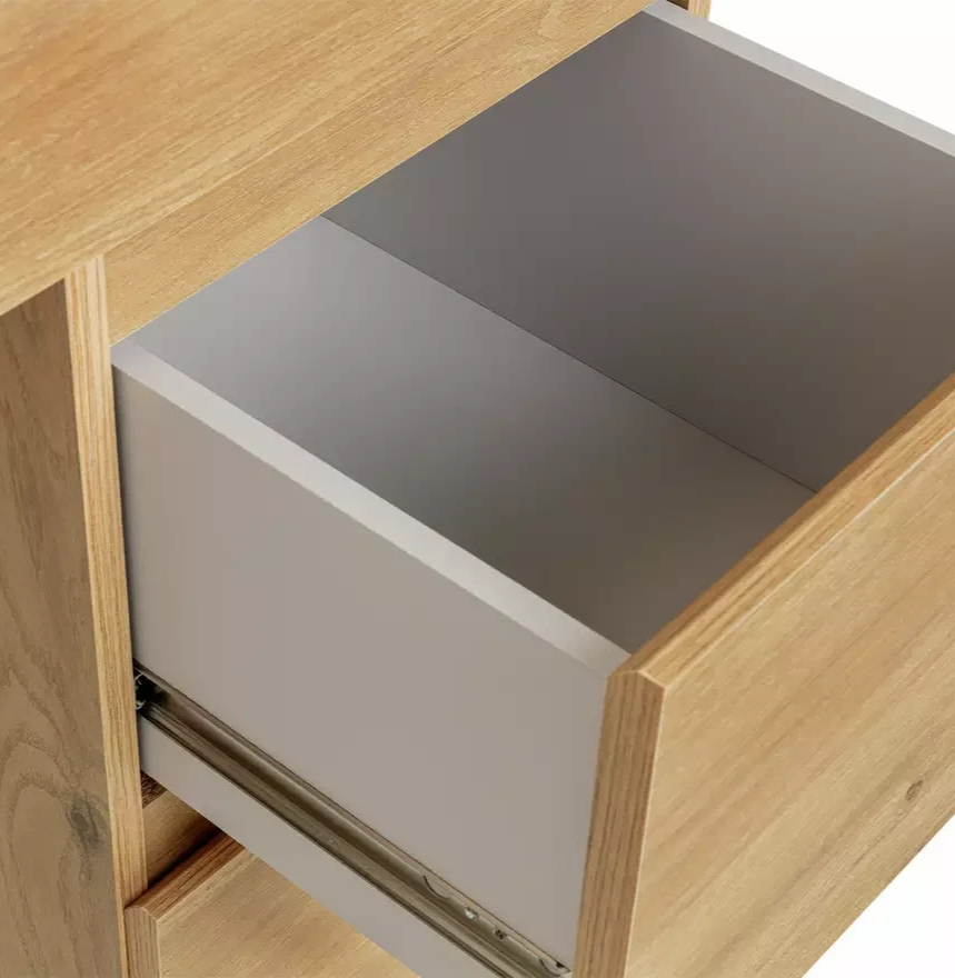 Home Jenson Double Pedestal Dressing Table Oak Effect (B GRADE)