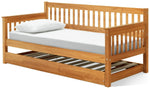 Home Aspley Trundle Day Bed - Oak Effect | Guest bed with trundle