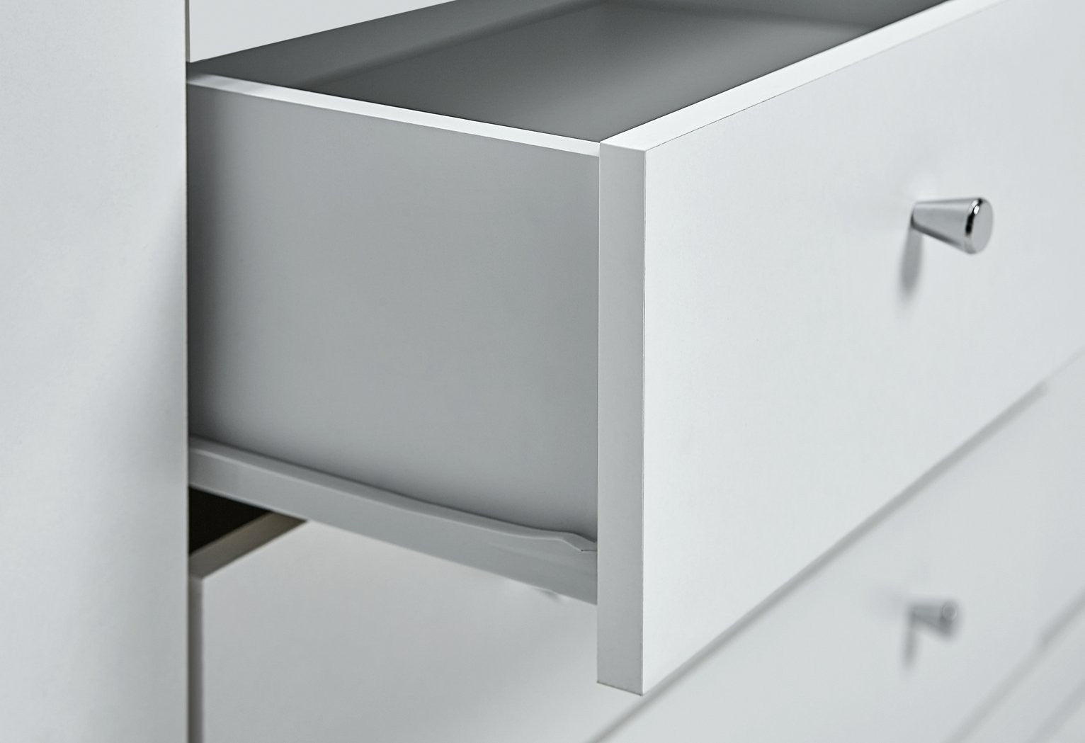 Home Malibu 3 Door 4 Drawer Wardrobe - White | Spacious 3 Door Wardrobe