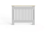 GFW Longslow Medium Radiator Cover Grey & Oak | Modern Radiator Cabinet Furnitur