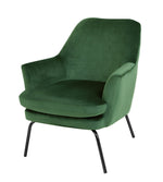 Celine Velvet Accent Chair - Green | Vibrant Color Accent