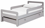 Ellis Toddler Bed Frame with Drawer - Grey | Childrens Bedroom Furniture