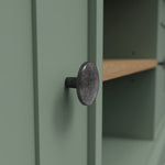 Home Winchester 2 Door Corner TV Unit - Green | Stylish Media Storage