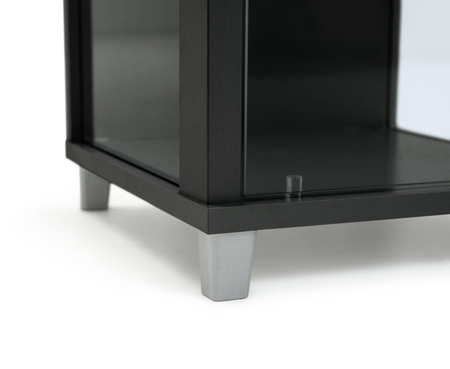 Home 4 Shelf 1 Door Display Cabinet - Black | Minimalist Interior Look