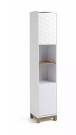 Zander Tallboy White | Tall Storage Cabinet Furniture Unit