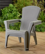 Home Baltimore 2 Seater Plastic Garden Bistro Set | Outdoor Patio Table & Chairs