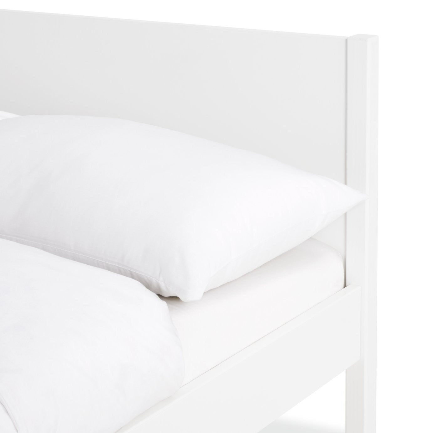 Home Jenson Double Wooden Bed Frame - White | Double bedstead