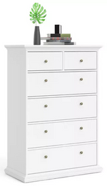 Tvilum Paris 6 Drawer Chest - White (B Grade)