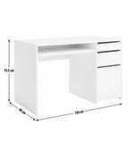 Home Pepper 2 Drawers Large Office Desk - White
