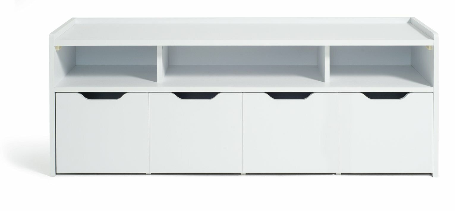 Habitat Compton 3 Shelf Shoe Bench - White | Storage Organiser Hallway Entryway