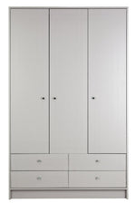 Home Malibu 3 Door 4 Drawer Wardrobe - Grey