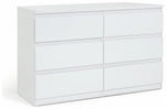 Home Jenson 6 Drawer Chest - Matte White | Minimalist design storage cabinet