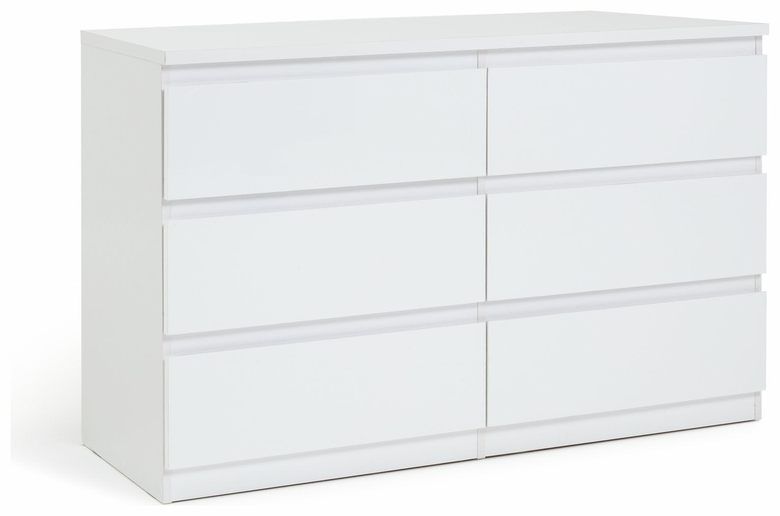 Home Jenson 6 Drawer Chest - Matte White | Minimalist design storage cabinet