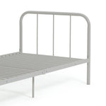 Charlie Single Metal Bed Frame - White with Memory Foam Mattress