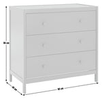 Bronte 3 Drawer Chest - Green | Bold color storage unit