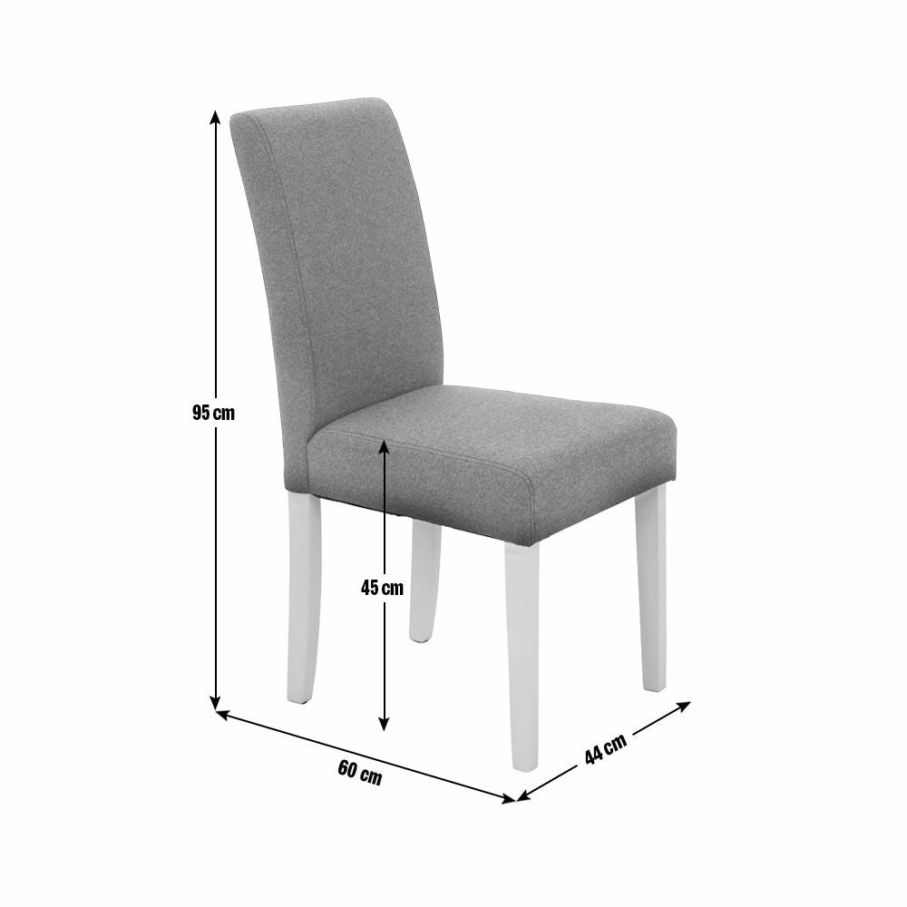 Home Pair of Midback Tweed Fabric Dining Chairs - Teal | Cozy Fabric Comfort