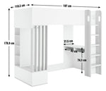 Norah Teen Slatted High Sleeper Bed Frame- White | Teen Loft Bed