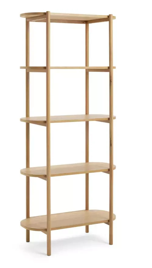 Edin 5 Tier Shelving Unit Natural | Freestanding Display Shelves Storage Rack