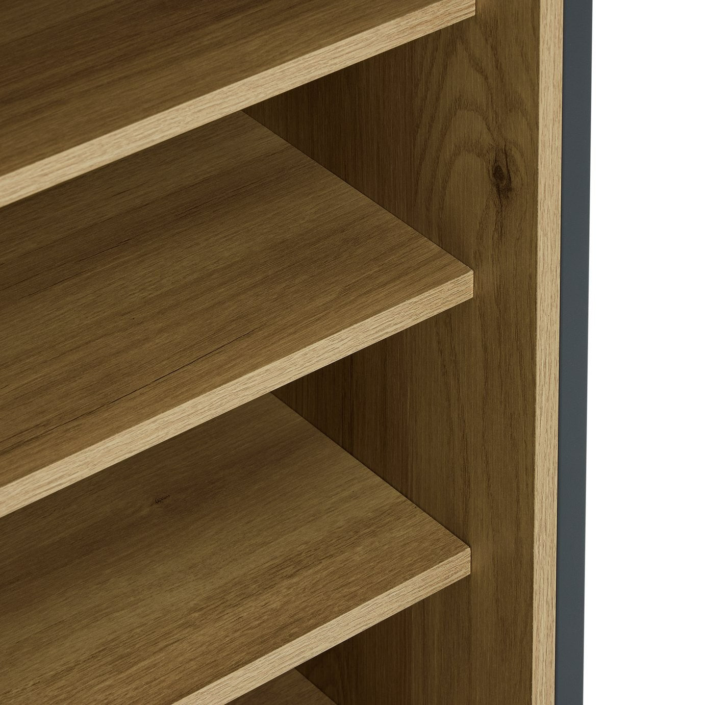 Home Loft Living Shoe Storage Cabinet - Oak | Loft style shoe organizer