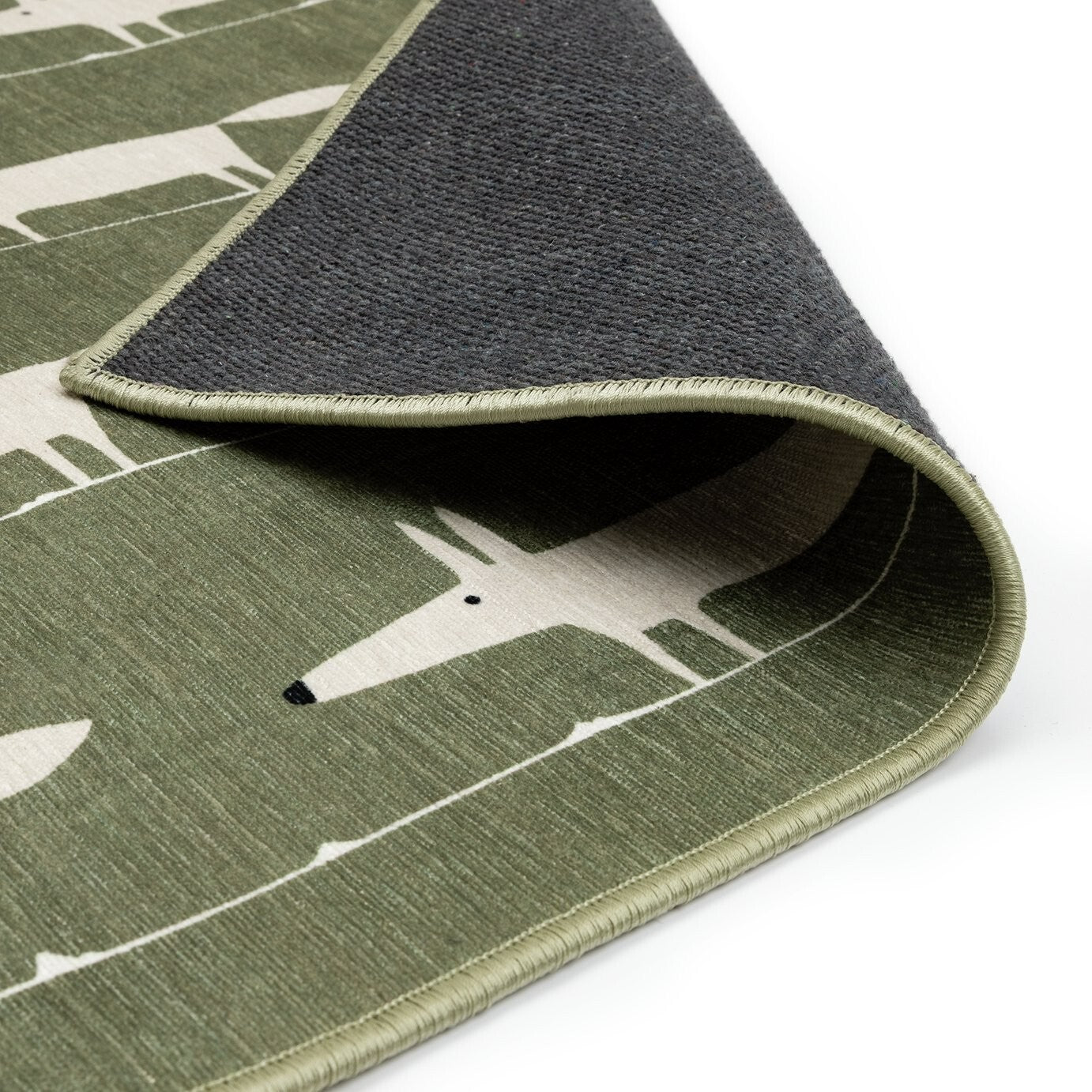 Habitat x Scion Mr Fox Printed Rug - 160 x 230cm - Green