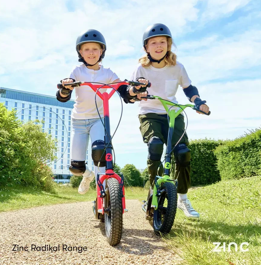 Zinc Radikal 12 Inch Kids BMX Scooter Green | Children’s Push Scooter Outdoor