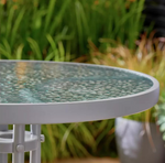 Home 2 Seater Rattan Effect Garden Bistro Set - Grey