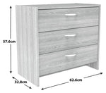 Seville 2 Piece 1 Door Wardrobe Set - Grey & Oak ( B Grade )
