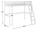 Kaycie High Sleeper Bed Single Bed Frame - White