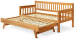 Home Aspley Trundle Day Bed - Oak Effect | Guest bed with trundle
