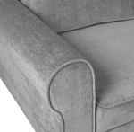 Addie Velvet Reversible Storage Sofa Bed - Grey