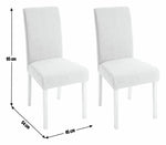 Midback Pair of Velvet Dining Chair - Grey | Soft Upholstered Comfort
