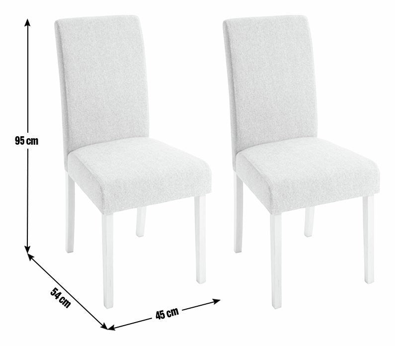 Midback Pair of Velvet Dining Chair - Grey | Soft Upholstered Comfort