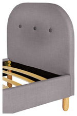 Elin Single Fabric Bed Frame - Light Grey | Calm Neutral Aesthetic