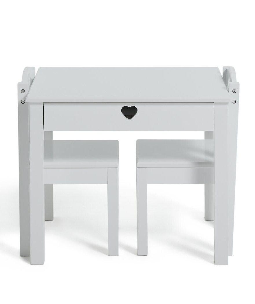 Mia Kids Table & 2 Chairs - White ( B Grade 36460 )