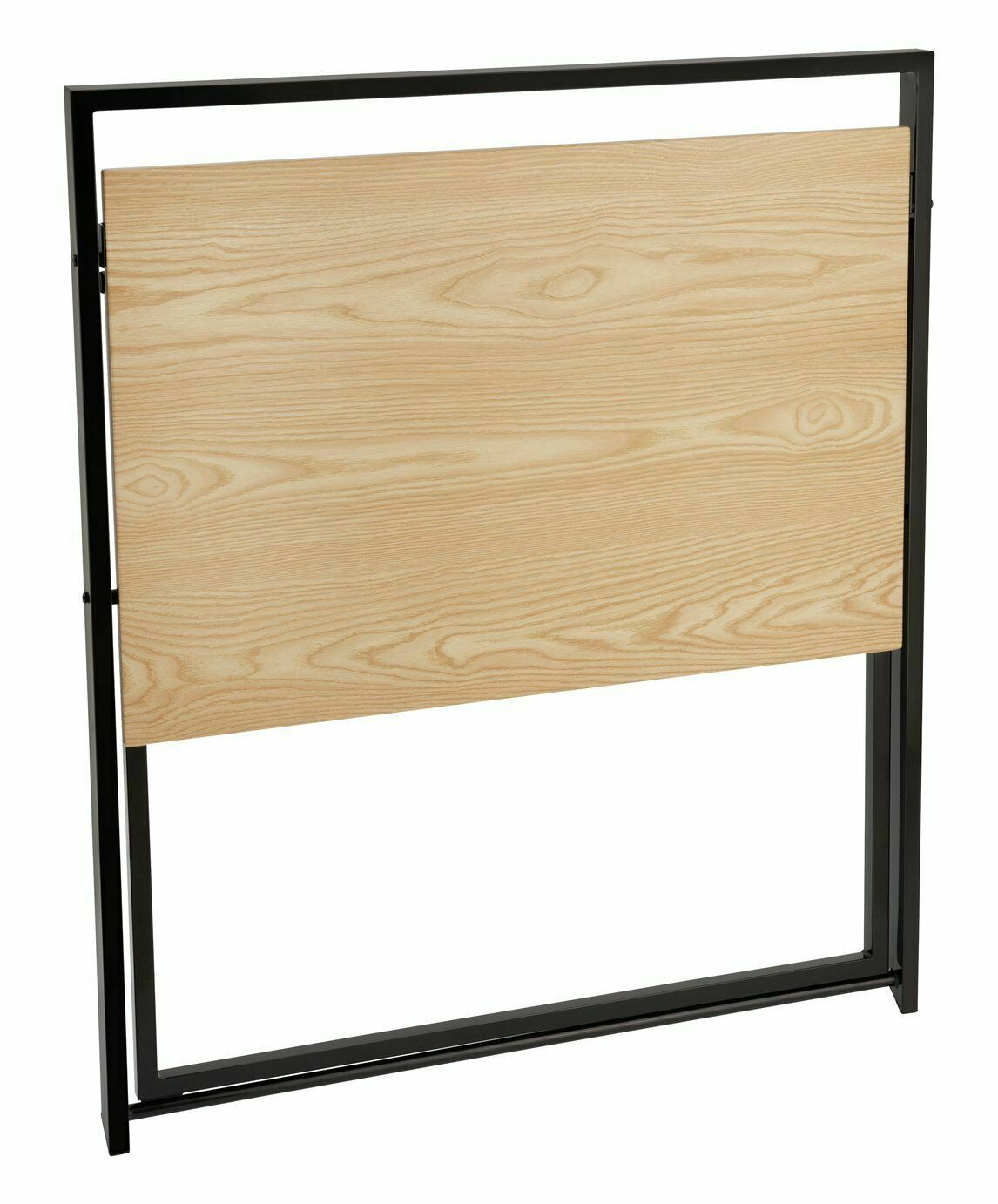 Habitat Compact Folding Office Desk - Black & Oak | Space Saving Workstation