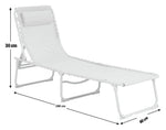 Home Set of 2 Folding Metal Sun Loungers - Green