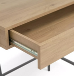 Home Loft Living 1 Drawer Ladder Office Desk Oak | Wooden Home Office Desk