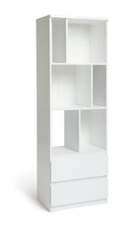Home Jenson Narrow Bookcase - White Gloss | Slim Home Storage