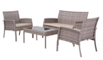 Home Lucia 4 Seater Rattan Effect Garden Sofa Set | Outdoor Patio Lounge
